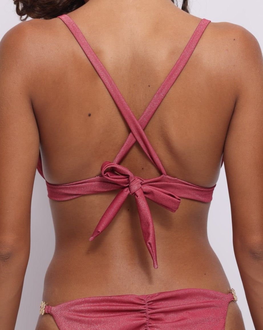 Haut de maillot de bain triangle Push up SPICY RASPBERRY