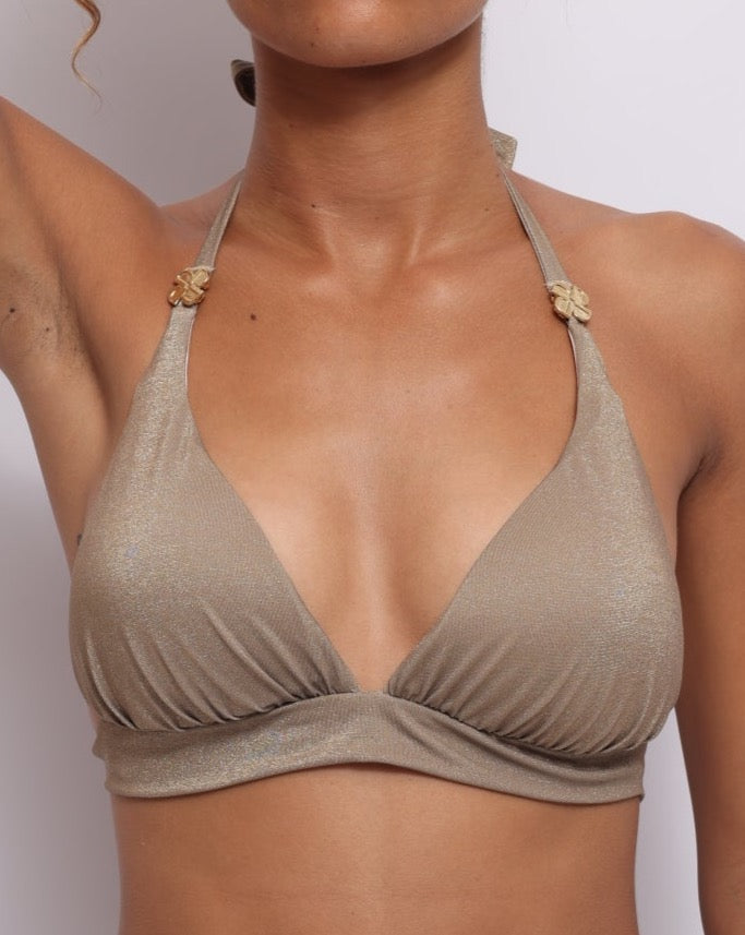 Haut de maillot de bain triangle Push up ICY GOLD