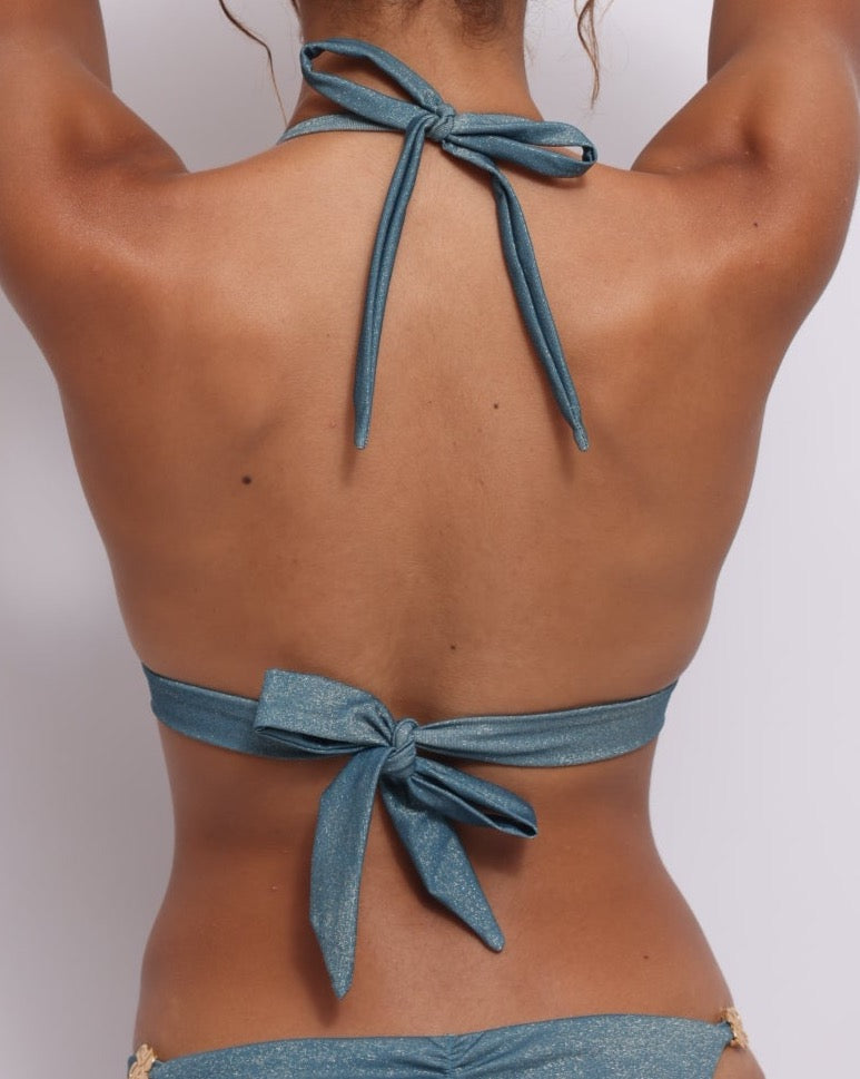 Haut de maillot de bain triangle Push up BLUE BABY