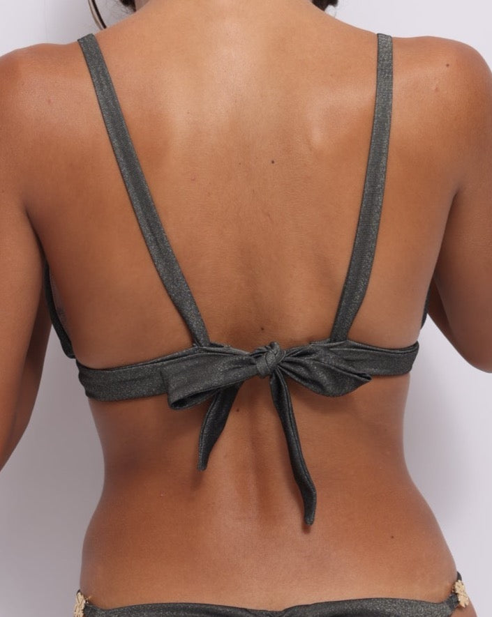 Haut de maillot de bain triangle Push up BLACK SAND