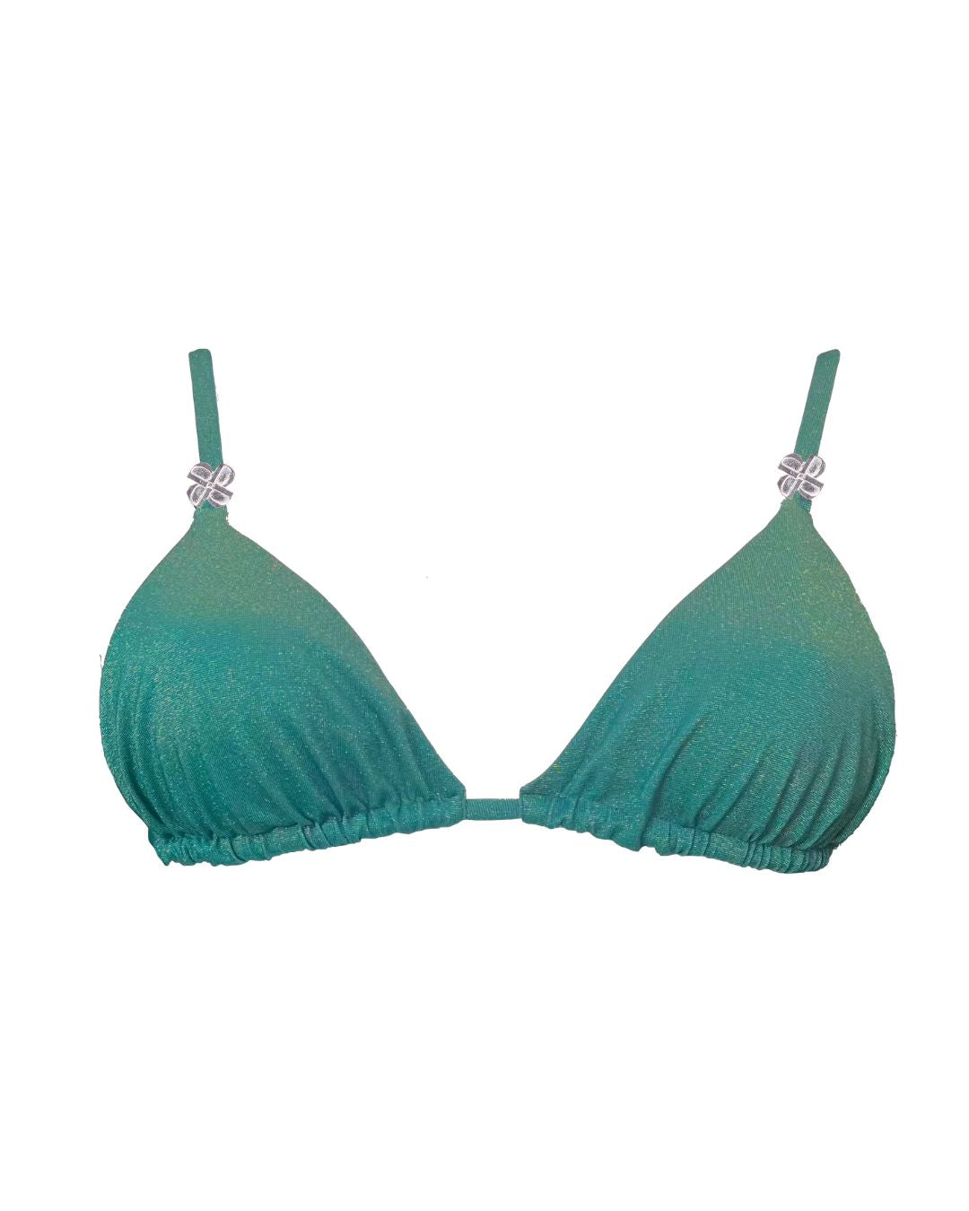 Sliding Triangle Bikini Top PALM GREEN